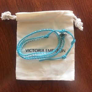 NWOT Victoria Emerson Blue Crystal Wrap Bracelet